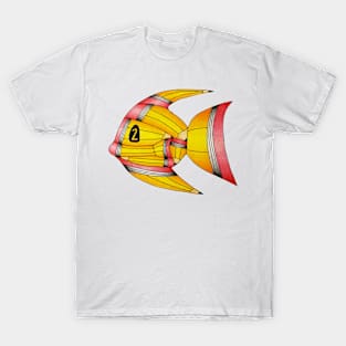 Pencil Fish Drawing T-Shirt